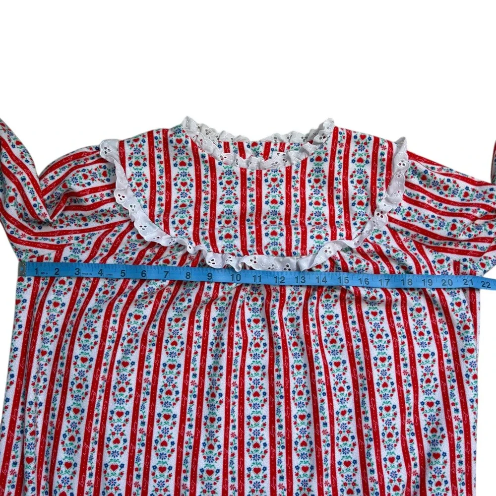 Lanz of Salzburg Girls cotton flannel Tyrolean nightgown Pajamas Sleepwear‎ XL